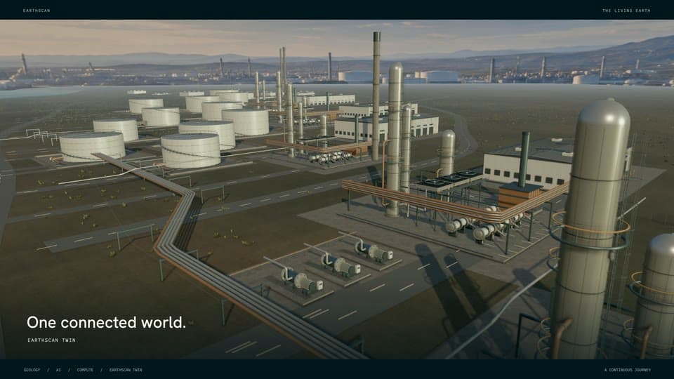 A connected coastal industrial landscape from the EarthScan brand film.